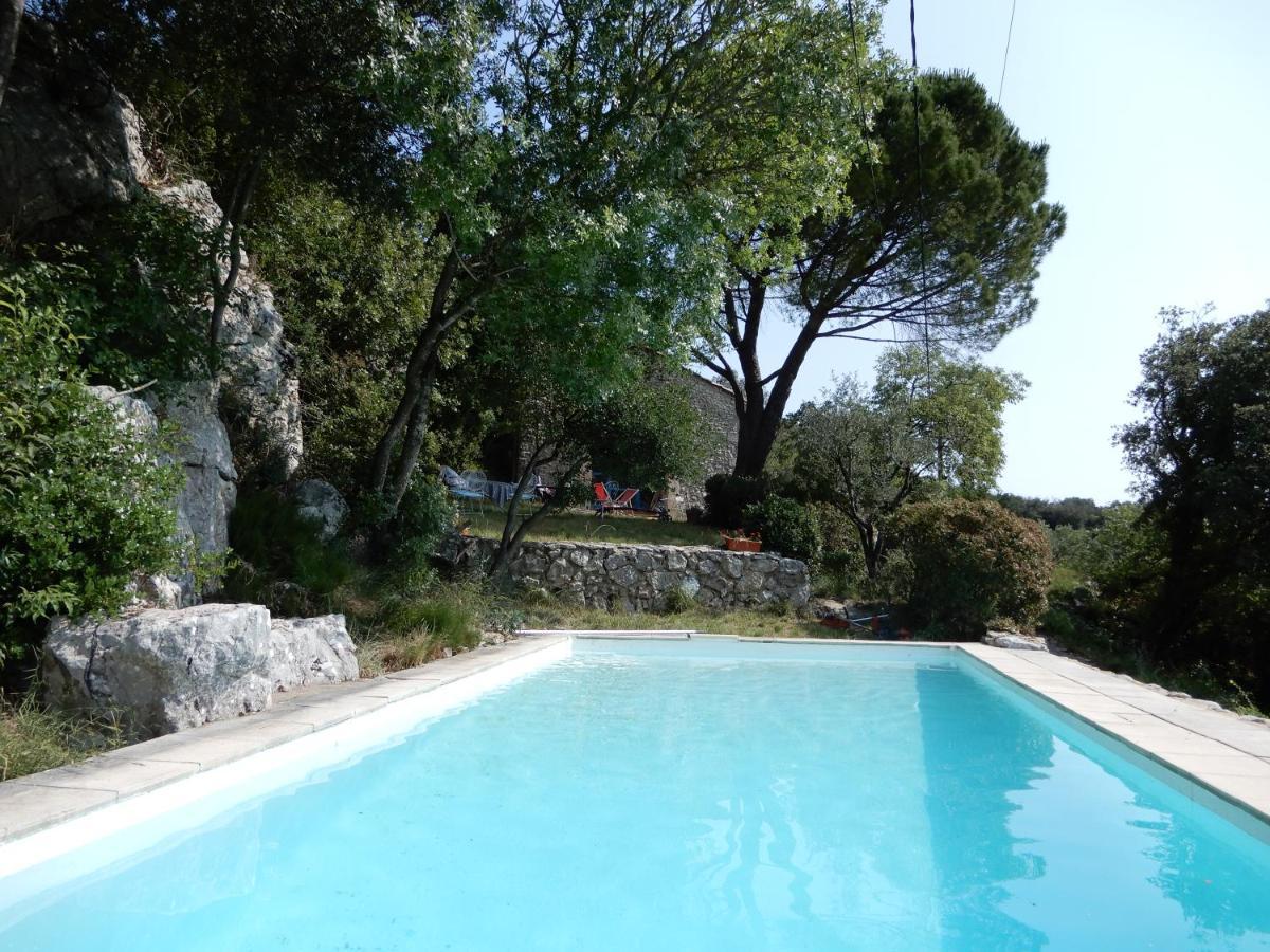 Mas En Pierres Seches Avec Piscine Villa Lussan  Buitenkant foto